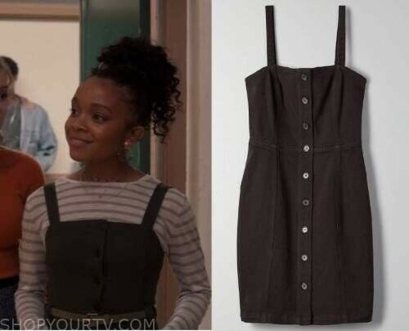 Aritzia Wilfred Free Shasta Button-front Mini Dress fitted bodice size 4 black - Picture 6 of 12